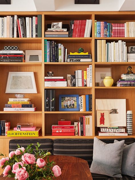 West Village Apartment, Lots Of Books, Large Bookshelves, Lucian Freud, Bookshelf Styling, Expandable Dining Table, Bookcase Shelves, Bedroom Layouts, Living Room Makeover