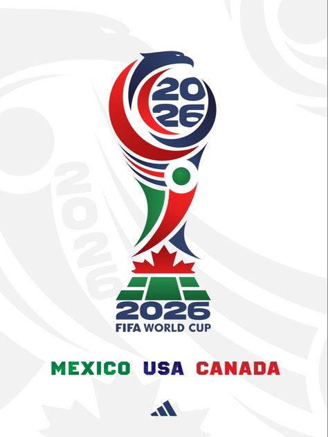 Concept Concepto Logo Mundial Mexico Canada Idea logo World Cup 2026 Logo, Fifa Poster, Fa Logo, 2026 World Cup, World Cup Logo, Usa National Team, Idea Logo, Football Artwork, Football Trophies