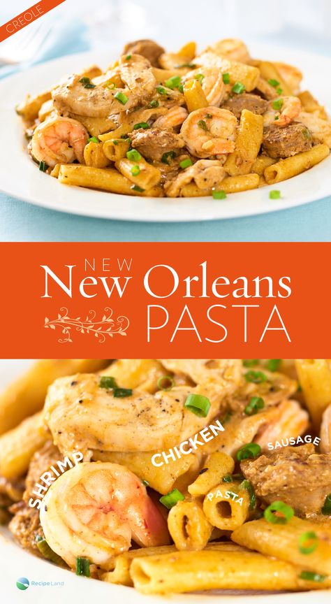 Very tasty. Just enough sauce to carry the creole flavors and meld the different types of protein together. Went a bit overboard by making our own Chorizo and homemade penne pasta. A great Creole recipe from down in New Orleans! New Orleans Pasta, Garlic Shrimp Pasta Recipes, Types Of Protein, Shrimp Pasta Recipes Easy, Creamy Shrimp Pasta, New Orleans Recipes, Pasta Recipes Alfredo, Cajun Creole Recipes, Haitian Food Recipes