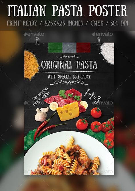 Italian Pasta Flyer\Poster Template by Bugsster | GraphicRiver Food Festival Poster, Pasta Restaurant, Pasta Restaurants, Restaurant Flyer, Dont Drink And Drive, Food Advertising, Italy Food, Food Poster Design, Italy Aesthetic