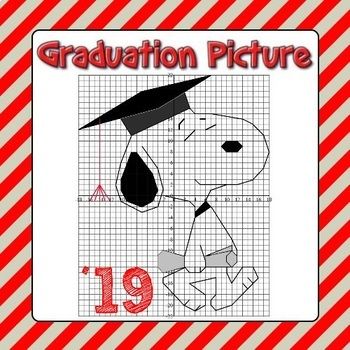 Coordinate Grid Pictures, Snoopy Graduation, Grid Pictures, Math Graph, Coordinate Graphing Activities, Coordinate Graphing Pictures, 4 Quadrants, Plotting Points, Coordinate Grid