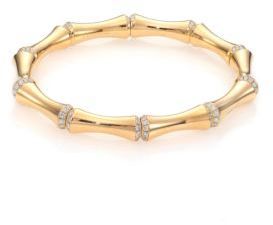 Gucci Bamboo Medium Diamond & 18K Yellow Gold Bracelet  https://api.shopstyle.com/action/apiVisitRetailer?id=506581926&pid=uid8721-33958689-52 Gucci Bracelet Women, Gold Bracelet Indian, Gucci Bangle, Bangles Diamond, Bamboo Jewelry, Jewelry Gucci, Bangle Diamond, 18k Gold Bangle, Gucci Bracelet