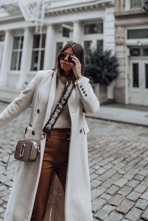 Pants (Berska, similar here and also love this pair) | Marc Jacobs Snapshot Camera Bag | Wool Coat (similar here) | Sweater | #streetstyle #marcjacobs #ootd Coco Bliss, Marc Jacobs Snapshot Bag, Snapshot Bag, Outfit Essentials, Look Adidas, Estilo Indie, Skandinavian Fashion, Bag Outfit, Winter Inspo