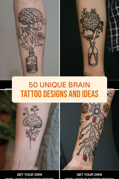 Looking for brain tattoo ideas that blend artistry and meaning? From stunning brain and flower motifs to intricate neurotransmitter portraits, let your creativity flow! This listicle features 50 unique brain tattoo designs perfect for your next body art adventure. Discover how these brain tattoo designs convey personal stories and highlight your love for science or simply the beauty of the mind Feminine Brain Tattoo, Dark Tattoos With Meaning, Psychology Tattoos For Women, Growing Mind Tattoo, Brain Tumour Tattoo Ideas, Inclusion Tattoos, Serotonin Tattoos Unique, Pharmacist Tattoo Ideas, Psychology Tattoo Ideas Inspiration