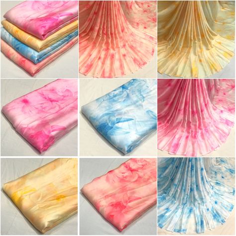 Very beautiful 😍 Satin georgette tie n dye prints @400/- per meter 44” 🌼 Tie N Dye Dresses, Tie N Dye, Tye Dye Patterns, Fabric Dyeing Techniques, Dye Patterns, Fashion Design Books, Fabric Dyeing, Birthday Gifts For Boyfriend Diy, Sekhon Boutique