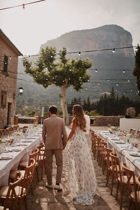 A Romantic Wedding at Finca Son Berga in Mallorca, Spain Benjamin Wheeler, Ibiza Wedding Venues, Romantic Theme Wedding, Stunning Wedding Venues, Ibiza Wedding, Wedding Spain, Spanish Wedding, European Wedding, Floral Wedding Dress