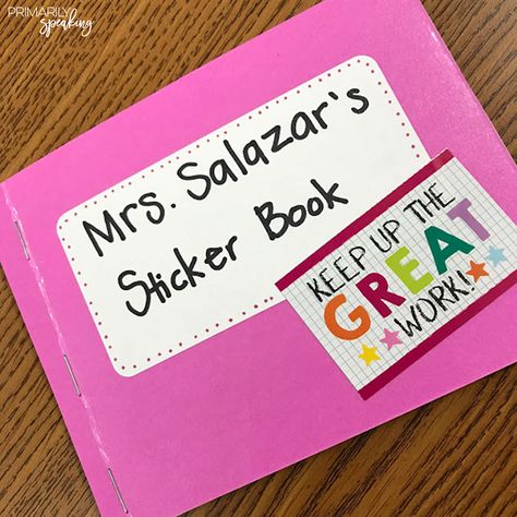 Keeping Table Groups on Point {Using Table Points to Reward Small Groups} | Primarily Speaking Student Sticker Book, Sticker Book Classroom Management, Sticker Book Ideas, Table Points, Kindergarten Behavior, Behavior Punch Cards, Books Table, Classroom Management Ideas, Adult Activities