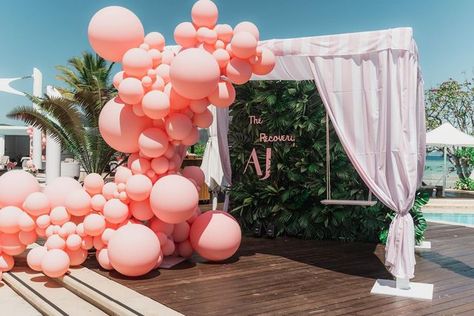 Beverly Hills Pool Party, Beverly Hills Hotel Bridal Shower Theme, Beverly Hills Hotel Theme Party, Beverly Hills Hotel Party, Bahamas Decor, Cabana Pool Party, Hotel Pool Party, Hayman Island, Hotel Birthday Parties