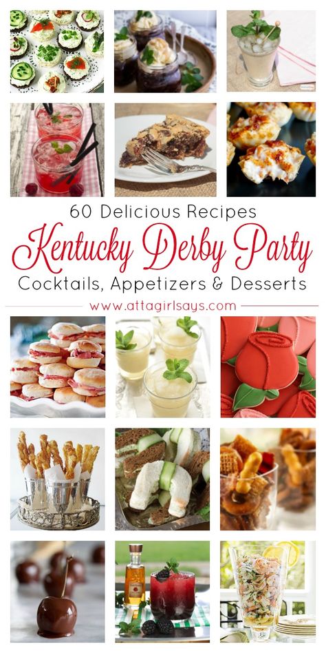 Kentucky Derby Tablescape, Derby Food, Derby Gala, Kentucky Derby Food, Kentucky Derby Recipes, Derby Recipe, Kentucky Derby Themed Party, Kentucky Derby Pie, Derby Party Food