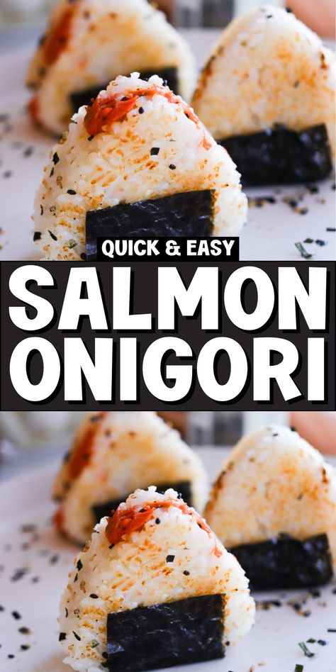 Discover this delightful Easy Salmon Onigiri Recipe—perfect for using leftover salmon and rice! Enjoy a taste of Japanese food with these savory sushi recipes that make for fun snacks and healthy treats. It's an Asian food delight you'll love for summer dinners. Salmon Onigiri Recipe, Onigiri Salmon, Salmon Mayo, Onigiri Recipes, Salmon Onigiri, Onigiri Filling, Yaki Onigiri, Onigiri Recipe, Flaked Salmon