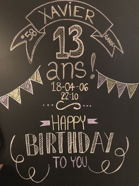 Happy Birthday Blackboard Ideas, Blackboard Art Ideas, Idea Happy Birthday, Happy Birthday Chalkboard, Birthday Chalkboard Art, Chocolate Drawing, Blackboard Drawing, Blackboard Art, Chalkboard Drawings