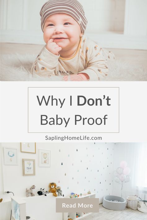 We all want our kids to be as safe as possible, but does that mean taking away every opportunity for danger? Maybe we can actually put our children in more danger by being too protective. Let me explain what I baby proof and what I don't.  #babyproofing #howtobabyproof Baby Proofing Checklist, How To Baby Proof Your House, Baby Proofing Ideas, Baby Proof House, Baby Proofing Doors, Playing With Baby, Baby Jail, Toddler Proofing, Baby Tummy Time