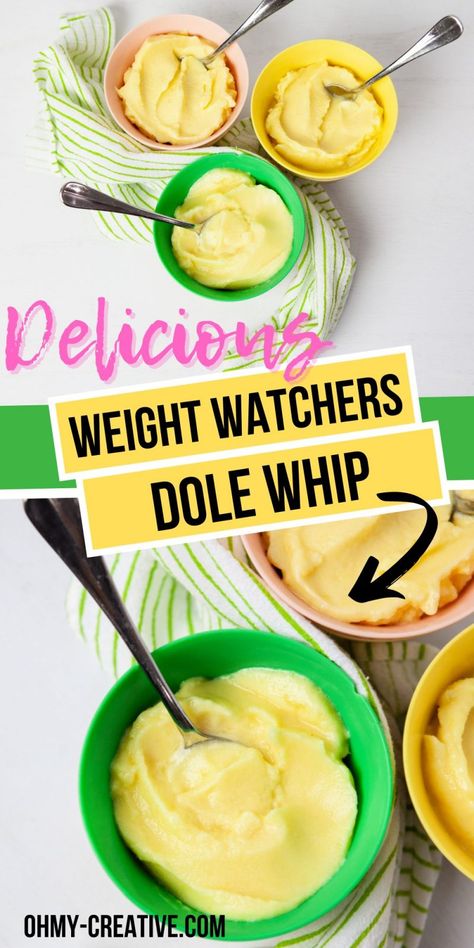 Ww Cobbler Recipe, Low Calorie Cool Whip Ice Cream, Weight Watchers Mousse, Weight Watcher Friendly Desserts, Healthy Desserts Cool Whip, Ww Frozen Foods, Ww Dole Whip Recipe, Ww Pineapple Fluff Recipe, Low Ww Point Dessert