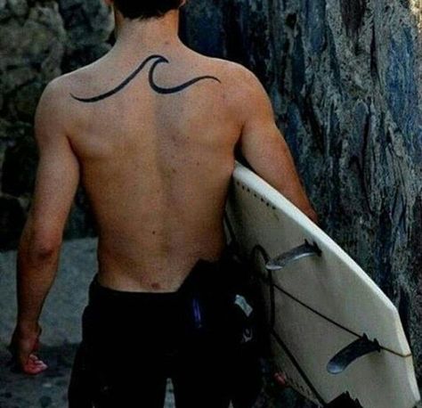 Surfer Tattoo, Ship Tattoo Sleeves, Ocean Theme Tattoos, Tattoo Boy, Surf Boy, Surf Tattoo, Water Tattoo, Cool Chest Tattoos, Theme Tattoo