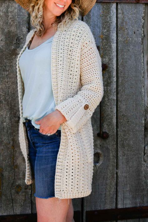 Crochet cardigan sweater