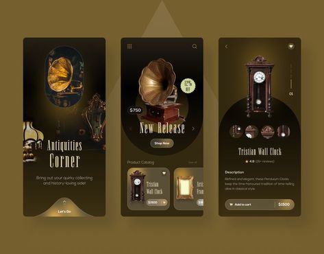 Ux Kits, App Interface Design, Website Maintenance, App Design Inspiration, App Interface, Antique Store, User Experience Design, Antique Shop, App Ui Design