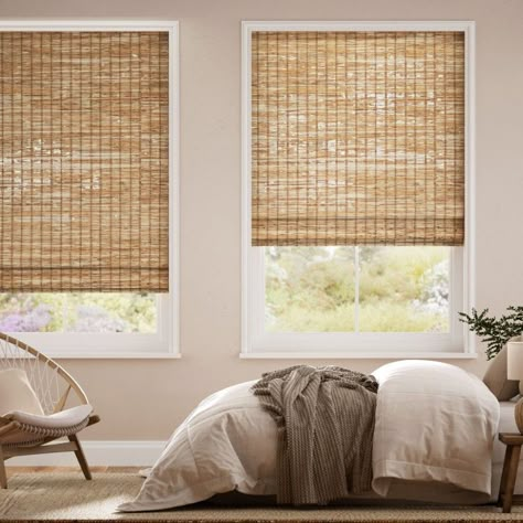 Bamboo Blinds Bedroom, Blinds Bedroom, Blockout Blinds, Curtain Room Divider, Stylish Room Decor, Panel Blinds, Measuring Curtains, Zebra Blinds, Caravan Renovation