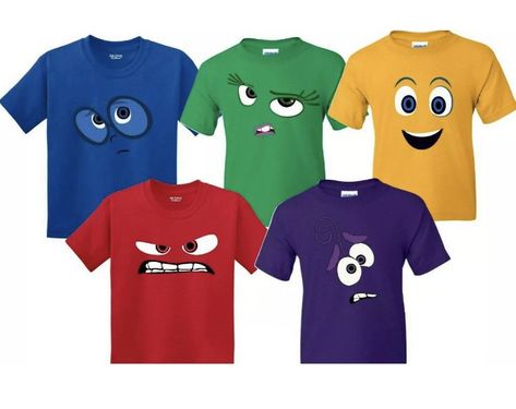 Adult Disney Shirts, Inside Out Movie, Personalized Disney Shirts, Cute Disney Shirts, Family Disney Shirts Matching, Disney Birthday Shirt, Teacher Costumes, Matching Halloween Costumes, Disney Halloween Shirts