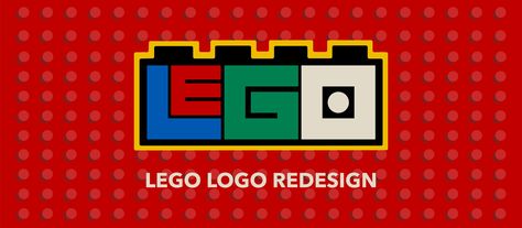 Lego Logo Redesign on Behance Logo Redesign Ideas, Lego Logo Design, Rebranding Logo, Lego Logo, Infographic Layout, Lego Club, Block Logo, Lego Blocks, Illustration Product