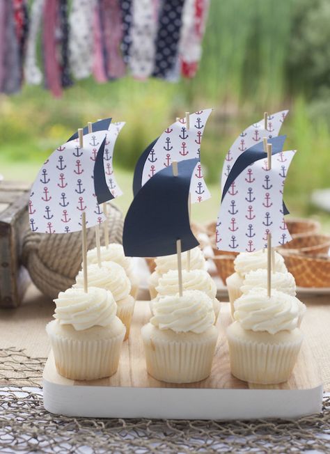 Vintage Nautical Birthday Party via Kara's Party Ideas | The Place For All Things Party! KarasPartyIdeas.com (46) Boat Party Theme, Sailing Party, Sailor Birthday, Sailor Baby, Nautical Birthday Party, Nautical Themed Party, Nautical Birthday, Boy Baby Shower Ideas, Nautical Party