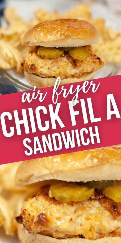 Air Fryer Grilled Chicken Sandwich, Copycat Chick Fil A Sandwich, Fast Food Sandwich, Grilled Chicken Sandwich Recipes, Frying Recipes, Chick Fil A Sandwich, Chicken Breast Sandwich, Copycat Chick Fil A, Delicious Slow Cooker Recipes