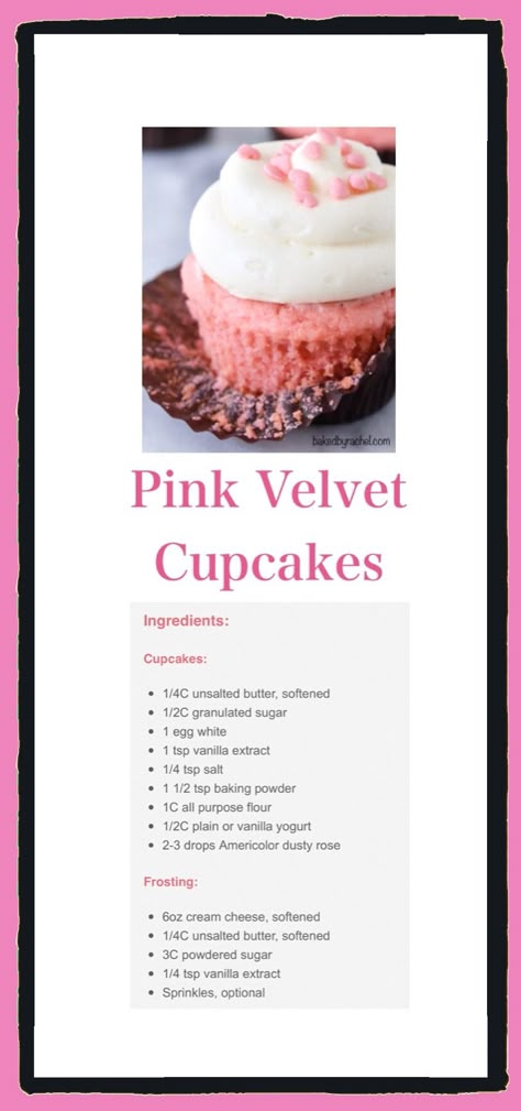 Rose Frosting, Pink Velvet Cakes, Pink Velvet Cupcakes, Cupcake Cream, Whipped Cream Cheese Frosting, Ideas Cupcakes, Cupcakes Ideas, Cupcakes With Cream Cheese Frosting, Carrot Cake Cupcakes