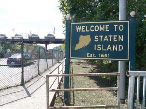 Welcome to Staten Island Staten Island Aesthetic, Staten Island New York, Staten Island, Road Signs, Place Names, Street Signs, Long Island, Scrapbook Journal, Empire State