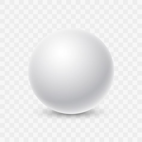 White empty round smooth sphere with sha... | Premium Vector #Freepik #vector #3d-ball #3d-sphere #3d-round #3d-circle Design Display, Display Ideas, Premium Vector, 3 D, Pearl Earrings, White, Design