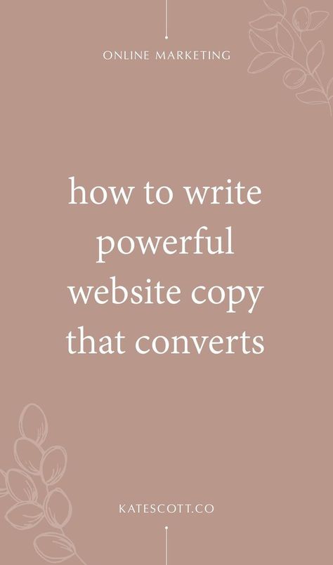 Not sure where to start when it comes to writing copy for your website? Here’s a comprehensive guide. | Copywriting Tips | Copywriting for Beginners | Copywriting Inspiration | How to Write Copy That Sells | How to Write Copy for Your Website | How to Write Website Copy | #copywriting #contentmarketing #onlinemarketing #marketing #entrepreneur #fempreneur #femaleentrepreneur Copywriting Inspiration, Website Copywriting, Web Design Packages, Copywriting Tips, Website Copy, Blog Post Titles, Squarespace Website Design, Website Content, Content Writing