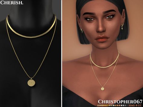 The Sims Resource - Cherish Necklace Cc Accessories, North Star Pendant, Sims 4 Piercings, Mod Earrings, Mod Jewelry, Sims Packs, The Sims 4 Packs, Sims 4 Mm Cc, Free Sims