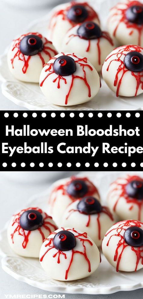 Searching for a unique dessert to impress your guests? This Bloodshot Eyeballs Candy Recipe is a fun twist on traditional sweets. With simple ingredients and a quick prep time, it’s ideal for Halloween festivities! Unique Recipes Desserts, Candy Eyeballs, Gluten Free Candy, Candy Recipe, Melting White Chocolate, Halloween Festivities, Spooky Treats, Unique Desserts, Edible Food