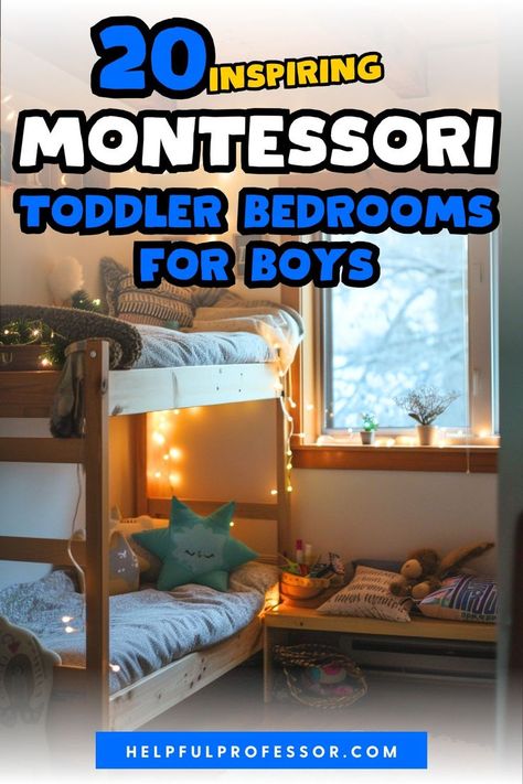 Check out these 20 beautiful, inspiring, cozy, and natural Montessori toddler bedrooms for inspiration. They create the perfect bedroom aesthetic for your little learners! Montessori Shared Bedroom, Montessori Bedroom Toddler, Montessori Bedroom Baby, Small Toddler Rooms, Small Toddler Bedroom, Toddler Bedroom Design, Montessori Toddler Bedroom, Montessori Toddler Rooms, Montessori Bedroom