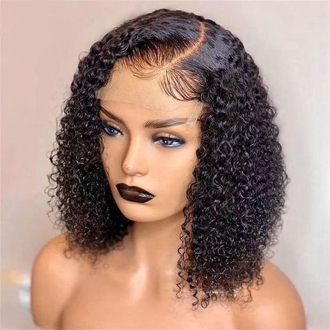 Short Curly Bob Hairstyles, 12 Inch Hair, Curly Bob Wig, Frontal Wig Hairstyles, Curly Bob Wigs, Bob Lace Front Wigs, Short Human Hair Wigs, Short Curly Bob, Curly Human Hair Wig