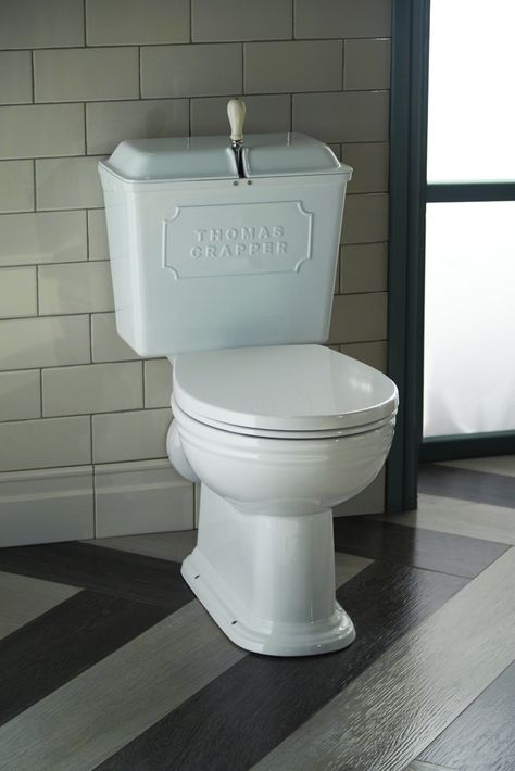 Close-coupled Viceroy Toilet | Thomas Crapper Thomas Crapper, Victorian Toilet, Downstairs Cloakroom, Downstairs Loo, Toilet Cistern, Cottage Bathroom, Toilet Room, Bathroom Remodel Designs, Downstairs Bathroom