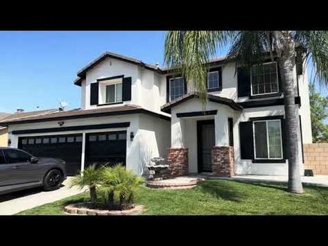 (17) Alabaster Stucco & Tricorn Black Trim Exterior Painting! - YouTube House Exterior White Trim, Black Trim Exterior, White Stucco House, House Exterior White, Stucco House, Tricorn Black, Exterior Painting, Brown Trim, Black House Exterior