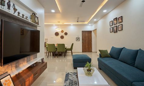 3bhk home interior design at kalyan, mumbai Mumbai Home Interiors, 2bhk Interior Design, 3bhk Interior Design, Small Flat Interior, Home Interior Design Indian, Ideas For Small Homes, Interior Design Indian, Flat Interior Design, Simple Living Room Decor