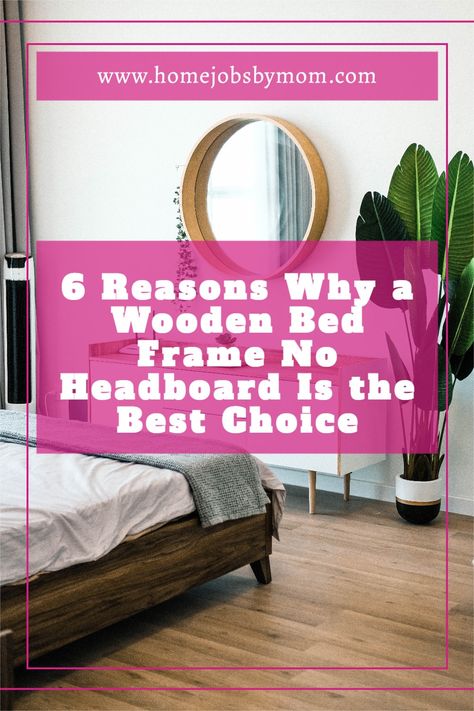 6 Reasons Why a Wooden Bed Frame No Headboard Is the Best Choice: If you're looking at getting a new bed, then read this article on why we believe that wood is superior to metal! Wood Bed Base Head Boards, Adding Height To Bed Frame, Bed Frame Middle Support, Wooden Bedframe Without Headboard, How To Raise Bed Frame Higher, No Headboard Bedroom, Bed No Headboard, Wooden Bed Frames, Wood Bed Frame