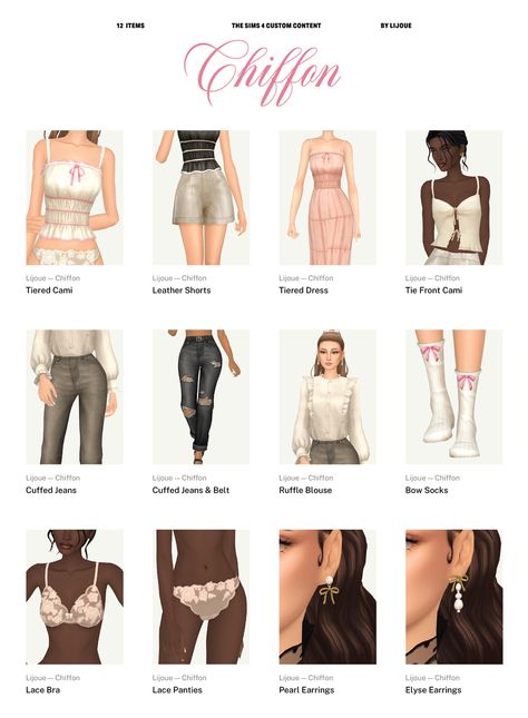 Chiffon Set | Full Download (updated 21/07/24) | Patreon Sims 4 Cas Mods, The Sims 4 Packs, Sims 4 Mm Cc, Sims 4 Expansions, Sims 4 Gameplay, Sims 4 Dresses, Sims 4 Mm, Sims4 Clothes, Sims 4 Cc Packs