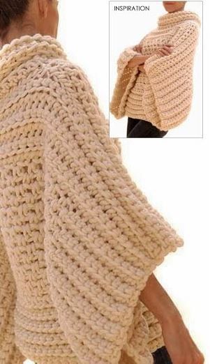 Thick Yarn Crochet Projects, Chunky Yarn Crochet Pattern Free, Crochet Brioche, Brioche Sweater, Modern Haken, Poncho Patterns, Super Chunky Yarn, Mode Crochet, Thick Yarn