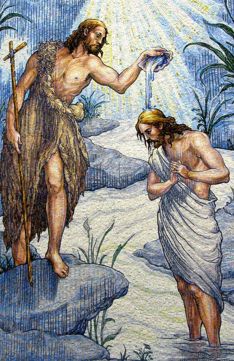 John the Baptist and Jesus | Flickr - Photo Sharing! Blessed Mother Statue, Baptism Of Christ, Jesus And Mary, Christian Images, Art Jokes, Biblical Art, Jesus Lives, Jean Baptiste, John The Baptist