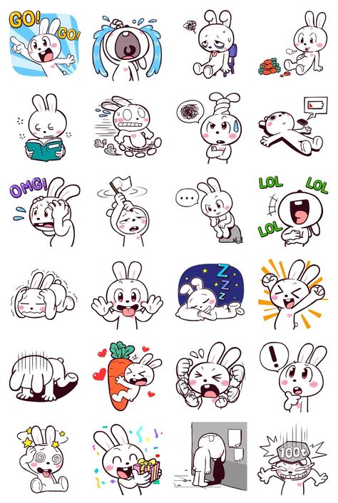 Funny Rabbit LATTE sticker pack, stickers forFunny Rabbit LATTE fans Telegram Stickers Pack, Funny Stickers For Whatsapp, Emoji Design, Funny Rabbit, Telegram Stickers, Emoji Stickers, Stickers Packs, Cute Stickers, Sticker Design