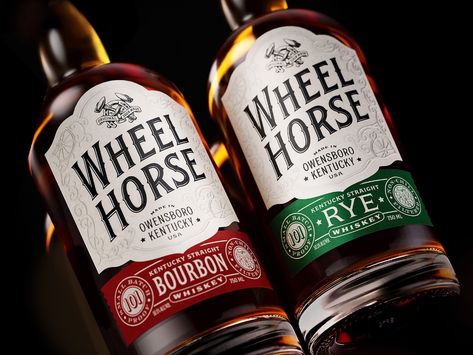 (93) Wheel Horse Whiskies – Packaging Of The World Whisky Label Design, Whiskey Packaging Design, Alcohol Design, Whiskey Packaging, Whisky Packaging, Korean Tea, Cupcake Packaging, Cupcake Day, Whiskey Label