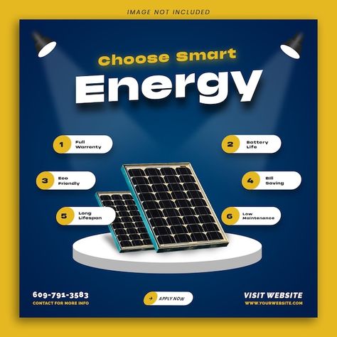 Solar energy promotion social media post... | Premium Psd #Freepik #psd #electricity #nature #environment #poster Solar Social Media Post, Environment Poster, Nature Environment, Real Estate Marketing Design, Book Diy, Online Shopping Websites, Visit Website, Diy Book, Marketing Design