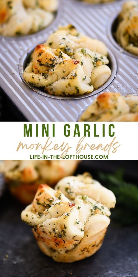 Garlic Bread Mini Muffins, Small Dishes Food, Mini Bread Loaves Recipes Savory, Mini Garlic Bread, Mini Meals Ideas Healthy, Halloween Garlic Bread, Mini Bread Recipes, Small Batch Bread Recipes, Fancy Bread Recipes