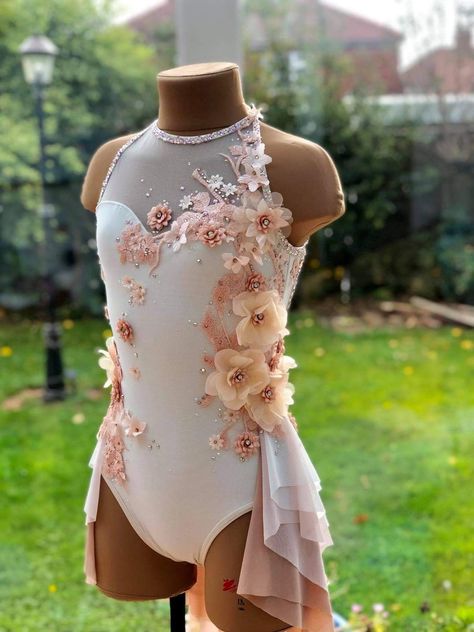 Rhinestone Costume Ideas, Rhinestone Costume Dance, Contemporary Dance Dresses, Lyrical Dance Costumes Solo, Contemporary Dance Outfits, Baton Twirling Costumes, Lyrical Dance Costumes, Leotard Dance Costume, Solo Dance Costumes