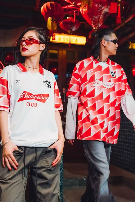 Budweiser Club x Ari Football Limited Jersey | Hypebeast Sport Shirt Outfit, Football Jersey Aesthetic, Adidas Photoshoot, Football Photoshoot, Mets Jersey, Baseball Lifestyle, Football Prints, Pr Kit, Sports Pattern