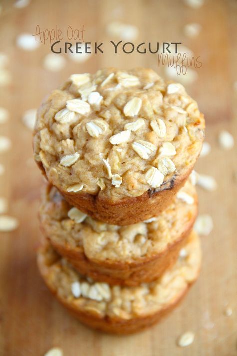 Apple Oat Greek Yogurt Muffins | running with spoons Sunrise Muffins, Oat Greek Yogurt Muffins, Newlywed Apartment, Yoghurt Muffins, Greek Yogurt Muffins, Yogurt Muffins, Morning Glory Muffins, Apple Muffins, Oatmeal Muffins