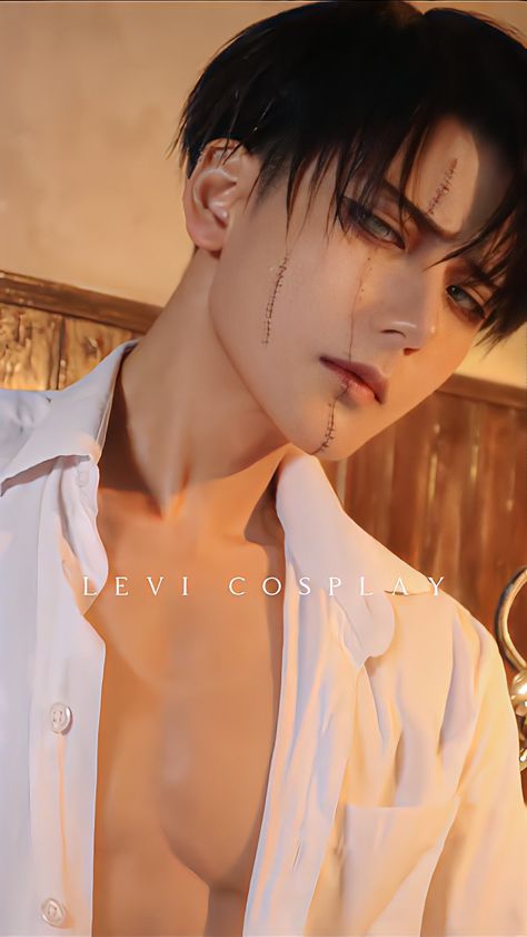 Levi Makeup, Attack On Titan Cosplay, Levi Ackerman Cosplay, Realistic Levi Ackerman, Levi Ackerman Hot Manga, Levi Ackerman Scar Fanart, Levi Ackerman Cosplay Tiktok, Erwin Attack On Titan, Levi Ackerman Hot