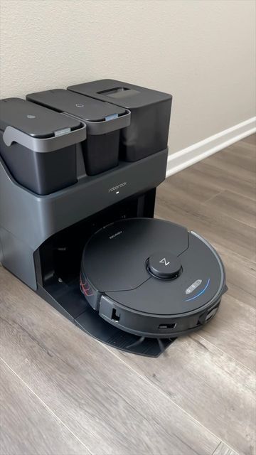 Robot Hoover Storage, Robot Mop And Vacuum, Samsung Robot Vacuum, Tarah Dewitt, Vacuum Mop, Mudroom Ideas, Cleaning Robot, Clean Space, Steam Mop