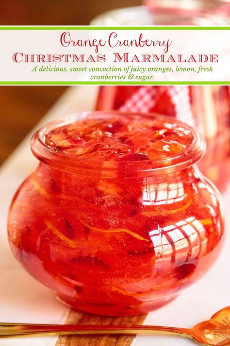 Cranberry Sauce With Orange Marmalade, Christmas Marmalade, Cranberry Sauce With Orange, Food Baskets, Diy Foods, Homemade Jams, Christmas Jam, Marmalade Recipe, Jam Recipes Homemade